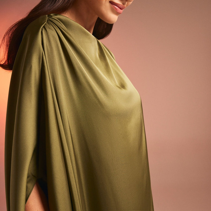 Silky Satin Maxi Kaftan - shopaleena