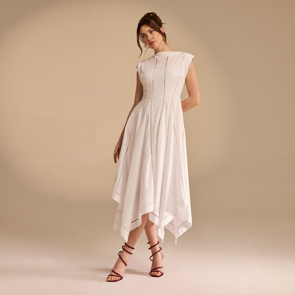 ワンピース OFF-WHITE MIDI DRESS WITH RUFFLES 52391b_white-3_1200x1200.jpg?v