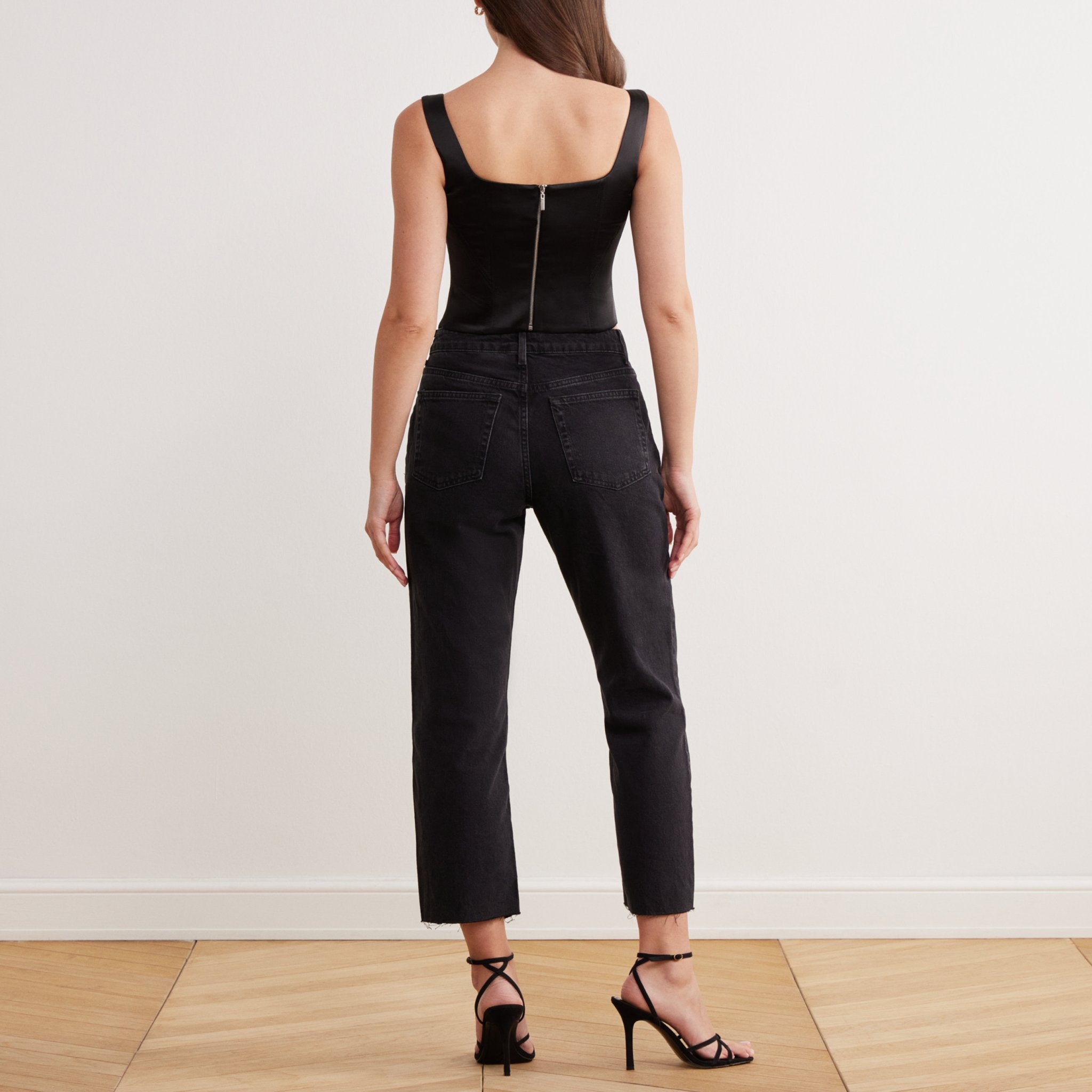 Square Neck Corset Top - shopaleena