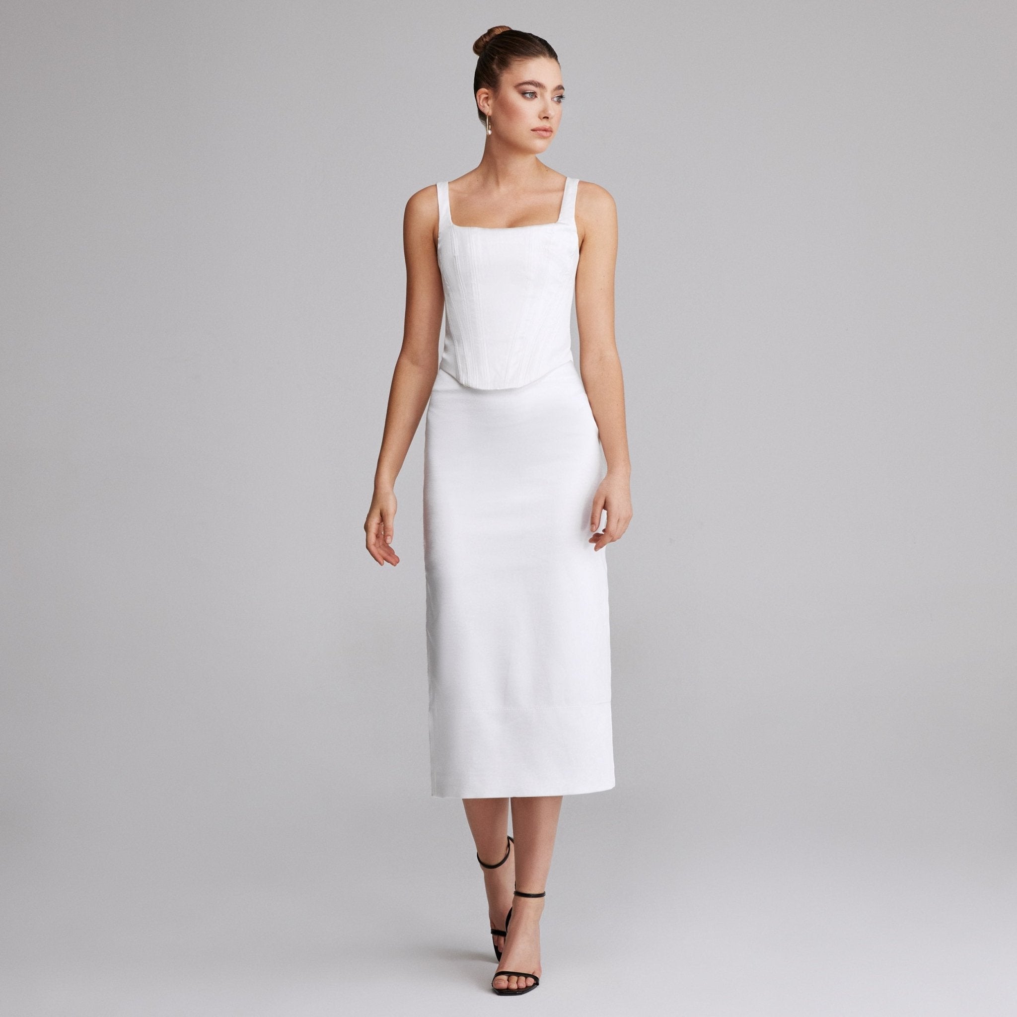 Square Neck Corset Top - shopaleena