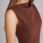 Virgin wool Asymmetric Midi Dress - shopaleena