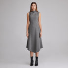 Virgin wool Asymmetric Midi Dress - shopaleena